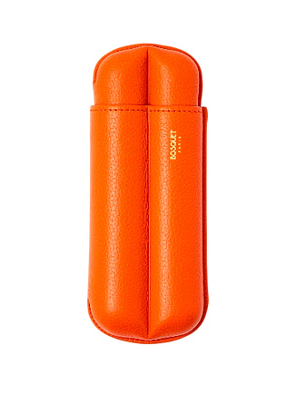 Футляр Bosquet Grained Calf Leather Orange на 2 сигары