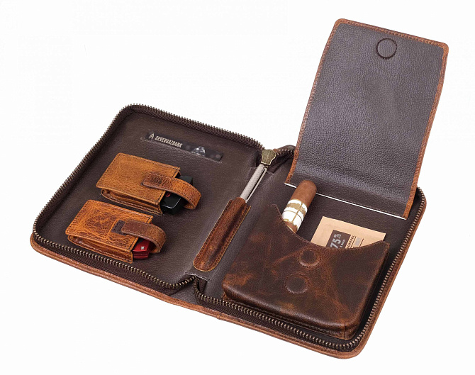 Сумка P&A на 6 сигар C251-Tobacco - фото 9