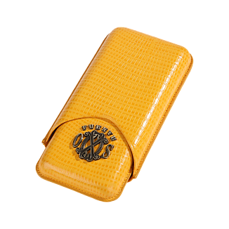 Футляр The Opus X Society Teju Leather Case Yellow на 3 сигары