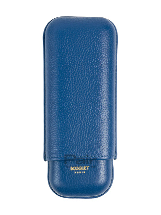 Футляр Bosquet Genuine Leather Blue Lapis на 2 сигары