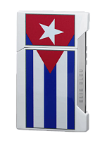 Зажигалка Elie Bleu Pocket Lighter "Plano" Cuban Flag - фото