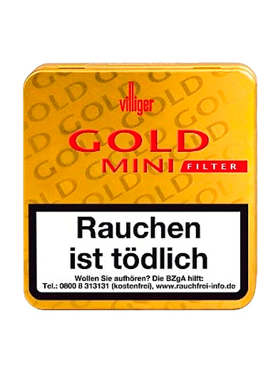 Сигариллы Villiger Gold Mini Filter 20 Cigarillos - фото
