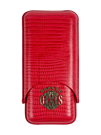 Футляр The Opus X Society Teju Leather Case Red на 3 сигары
