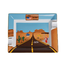 Пепельница Elie Bleu Ashtray "Route 66" Porcelain - фото