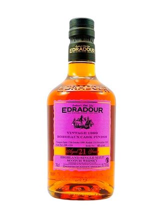 Виски "Edradour" 21 Years Old, Bordeaux Cask Finish, 1999