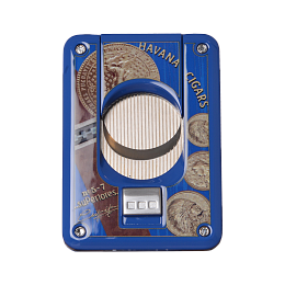 Каттер Elie Bleu Double Blade Cigar Cutter Medal Blue - фото