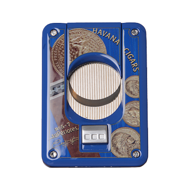 Каттер Elie Bleu Double Blade Cigar Cutter Medal Blue - фото