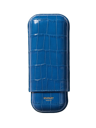 Футляр Bosquet Genuine Blue Crocodile Skin на 2 сигары