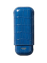 Футляр Bosquet Genuine Blue Crocodile Skin на 2 сигары - фото 1