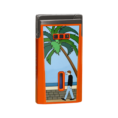 Зажигалка Elie Bleu Pocket Lighter "J15" Casa Cubana Orange - фото