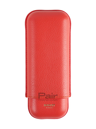 Футляр Bosquet Grained Calf Leather Orange на 2 сигары