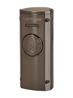 Зажигалка Lotus Minister Gunmetal & Silver Carbon Fiber настольная T8000 - фото