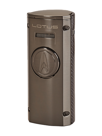 Зажигалка Lotus Minister Gunmetal & Silver Carbon Fiber настольная T8000