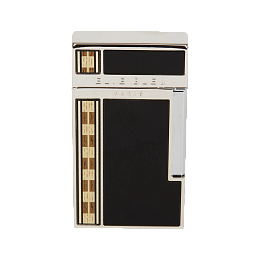 Зажигалка Elie Bleu Pocket Lighter "Diamond Jetflame & Alba Marquetry" Black - фото