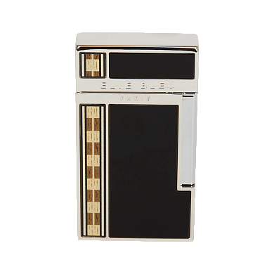 Зажигалка Elie Bleu Pocket Lighter "Diamond Jetflame & Alba Marquetry" Black - фото