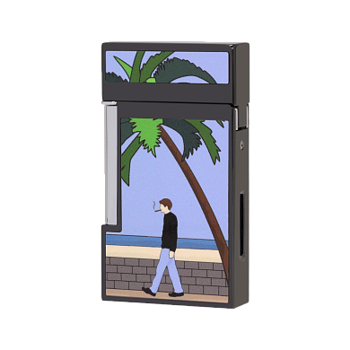 Зажигалка Elie Bleu Pocket Lighter "Casa Cubana" Black - фото