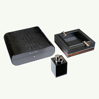 Набор сигарных аксессуаров Gentili SET-SV20-Croco-Black