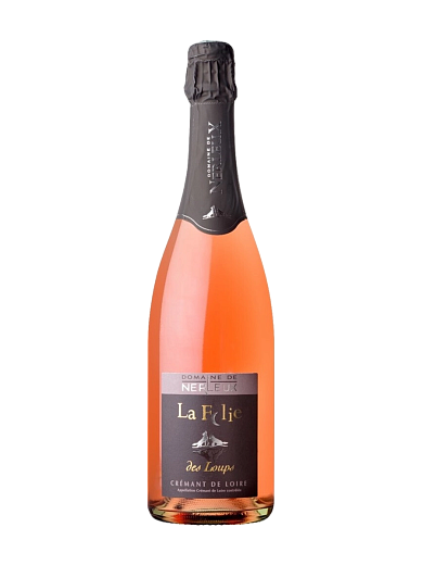 Вино игристое Domaine de Nerleux, "La Folie des Loups" Rose Brut, Cremant de Loire AOC 0.75 л - фото