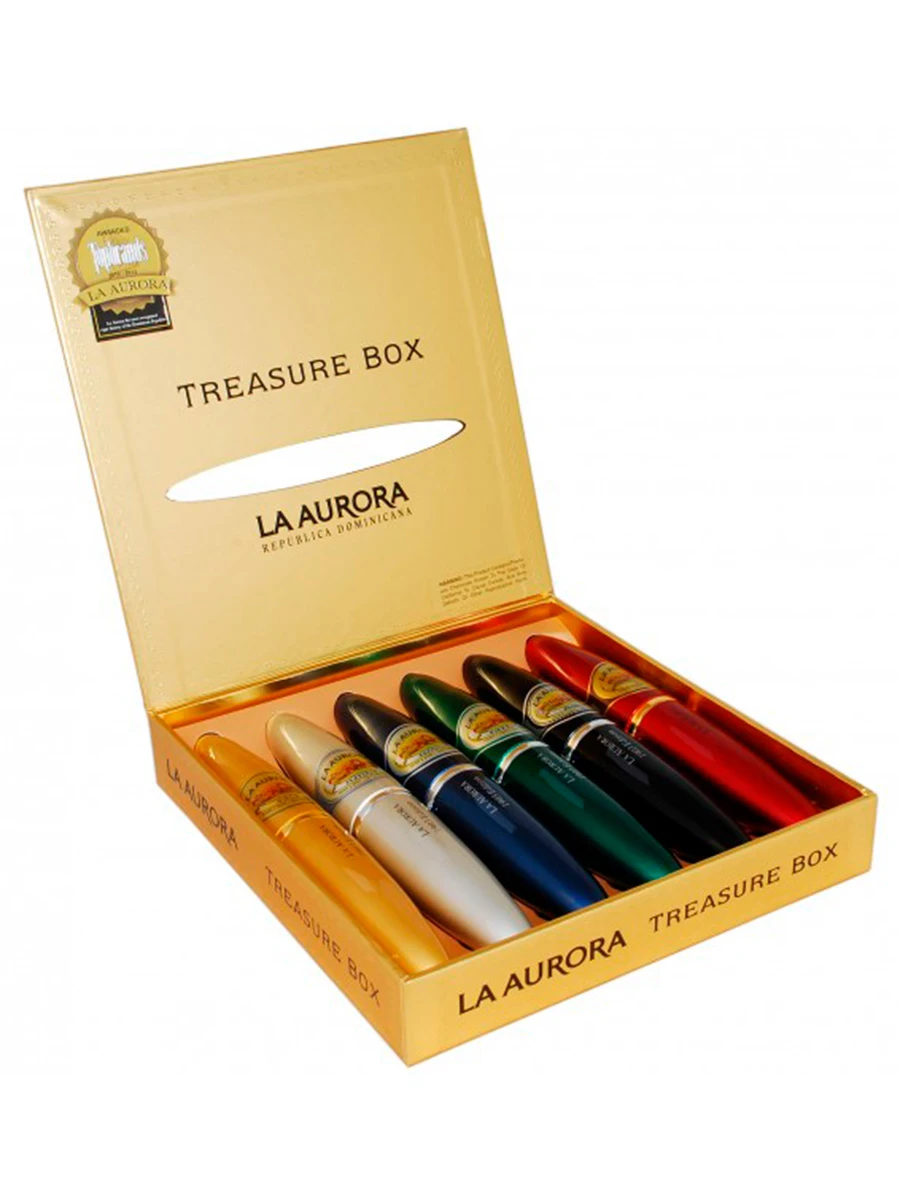 Подарочный набор сигар La Aurora 1903 Preferido Treasure Box 6 Tubes - фото 2